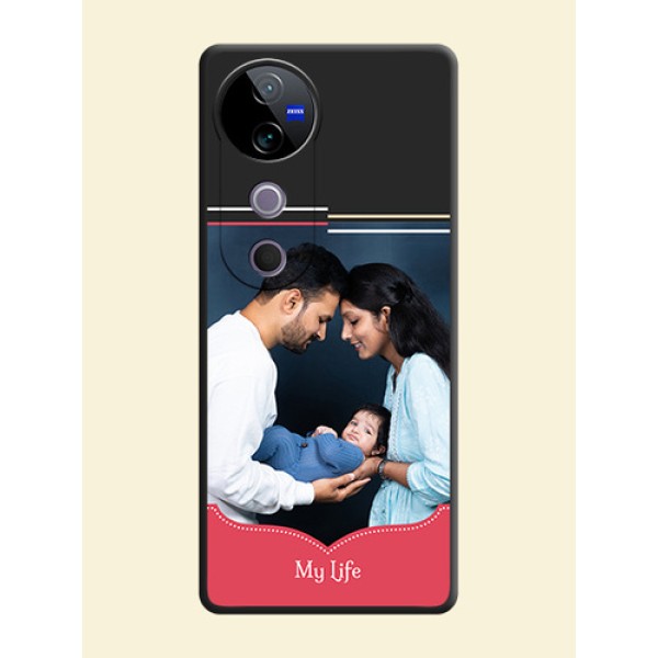Classic Plain Design with Name On Space Black Custom Soft Matte Mobile Back Cover - Vivo T3 Ultra Classic Plain Design with Name On Space Black Custom Soft Matte Mobile Back Cover - Vivo T3 Ultra