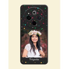 Multicolor Dotted Pattern with Text On Space Black Custom Soft Matte Mobile Back Cover - Vivo T4 5G