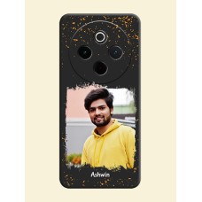 Spray Free Design on Photo On Space Black Custom Soft Matte Mobile Back Cover - Vivo T4 5G