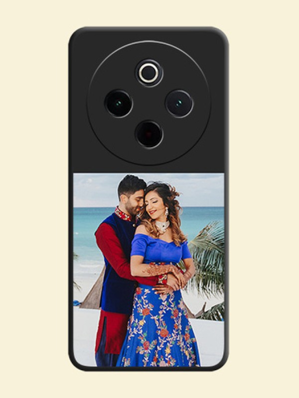Image Upload With Space Black Color On Custom Soft Matte Mobile Back Cover - Vivo T4 5G