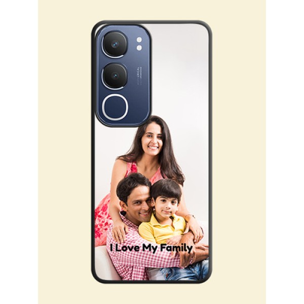 Full Single Pic Upload With Text On Space Black Custom Soft Matte Mobile Back Cover - Vivo T4 Lite Full Single Pic Upload With Text On Space Black Custom Soft Matte Mobile Back Cover - Vivo T4 Lite