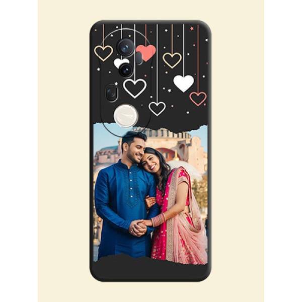 Love Hangings with Splash Wave Picture On Space Black Custom Soft Matte Mobile Back Cover - Vivo T4 Ultra 5G Love Hangings with Splash Wave Picture On Space Black Custom Soft Matte Mobile Back Cover - Vivo T4 Ultra 5G