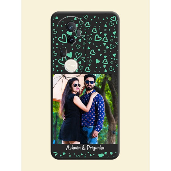 Sea Green Indefinite Love Pattern on Photo On Space Black Custom Soft Matte Mobile Back Cover - Vivo T4 Ultra 5G Sea Green Indefinite Love Pattern on Photo On Space Black Custom Soft Matte Mobile Back Cover - Vivo T4 Ultra 5G