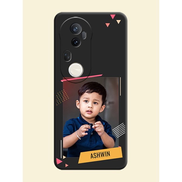 Photo Frame with Triangle Small Dots on Photo On Space Black Custom Soft Matte Mobile Back Cover - Vivo T4 Ultra 5G Photo Frame with Triangle Small Dots on Photo On Space Black Custom Soft Matte Mobile Back Cover - Vivo T4 Ultra 5G