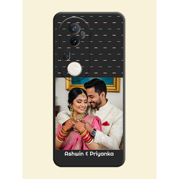 Line Pattern Design with Text On Space Black Custom Soft Matte Mobile Back Cover - Vivo T4 Ultra 5G Line Pattern Design with Text On Space Black Custom Soft Matte Mobile Back Cover - Vivo T4 Ultra 5G