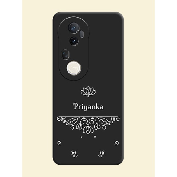 Lotus Garden Custom Text On Space Black Custom Soft Matte Mobile Back Cover - Vivo T4 Ultra 5G Lotus Garden Custom Text On Space Black Custom Soft Matte Mobile Back Cover - Vivo T4 Ultra 5G