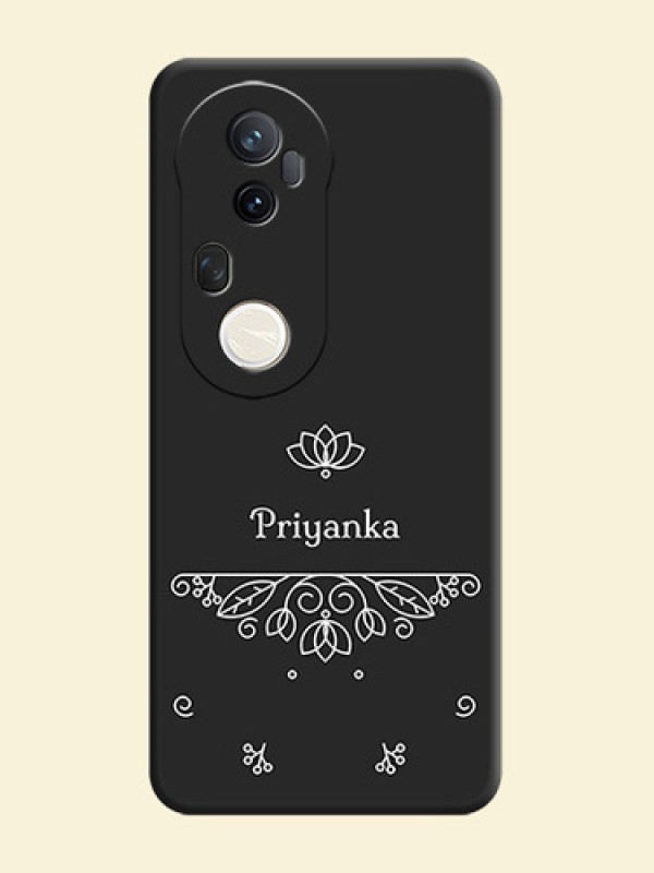 Lotus Garden Custom Text On Space Black Custom Soft Matte Mobile Back Cover - Vivo T4 Ultra 5G