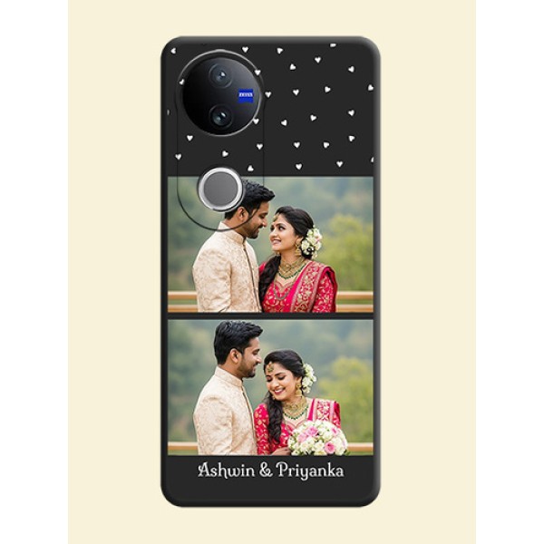 Miniature Love Symbols with Name On Space Black Custom Soft Matte Mobile Back Cover - Vivo T4R 5G Miniature Love Symbols with Name On Space Black Custom Soft Matte Mobile Back Cover - Vivo T4R 5G