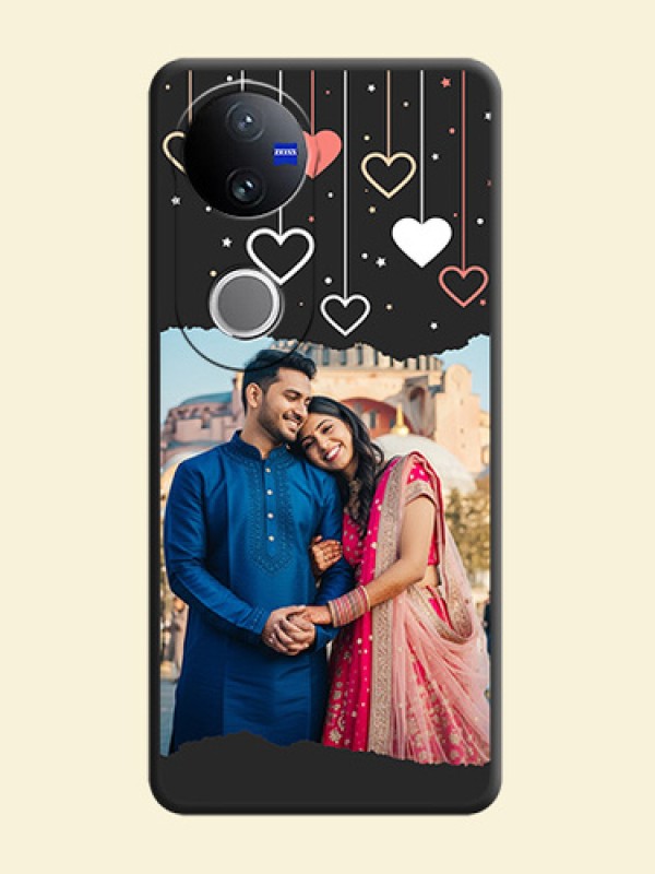 Love Hangings with Splash Wave Picture On Space Black Custom Soft Matte Mobile Back Cover - Vivo T4R 5G