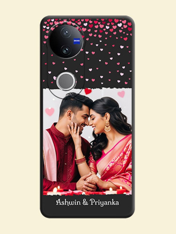 Fall in Love with Your Partner on Photo On Space Black Custom Soft Matte Mobile Back Cover - Vivo T4R 5G