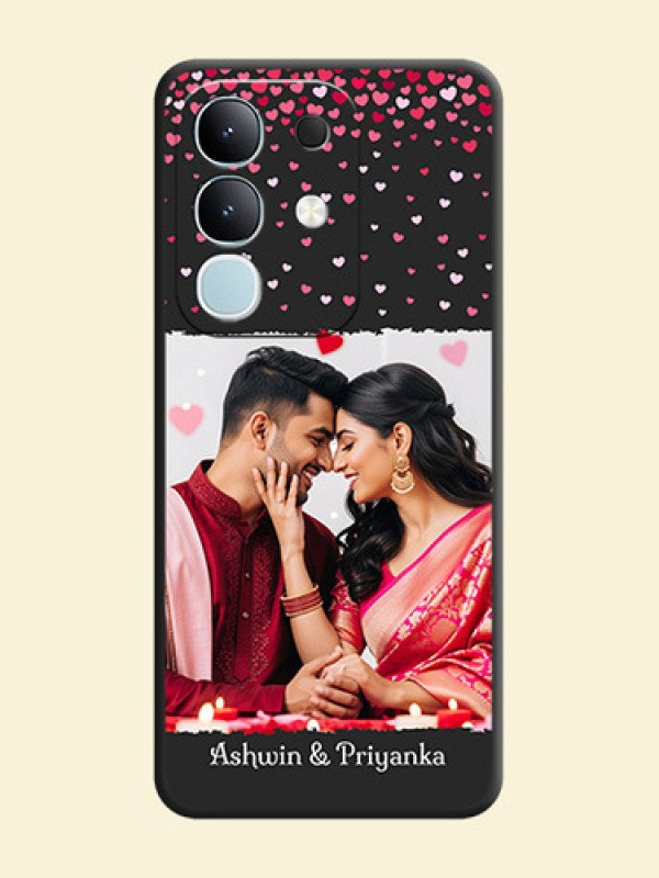 Fall in Love with Your Partner on Photo On Space Black Custom Soft Matte Mobile Back Cover - Vivo T4x 5G