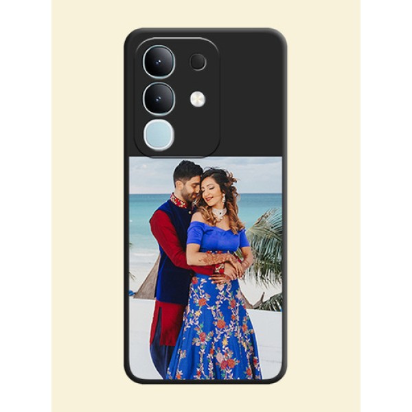 Image Upload With Space Black Color On Custom Soft Matte Mobile Back Cover - Vivo T4X 5G Image Upload With Space Black Color On Custom Soft Matte Mobile Back Cover - Vivo T4X 5G