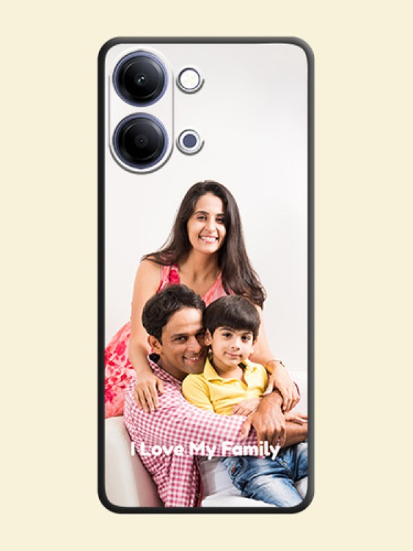 Full Single Pic Upload With Text On Space Black Custom Soft Matte Mobile Back Cover - Vivo T5 Lite 44W 5G