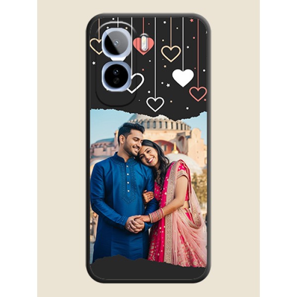 Love Hangings with Splash Wave Picture On Space Black Custom Soft Matte Mobile Back Cover - Vivo T5 Pro 5G Love Hangings with Splash Wave Picture On Space Black Custom Soft Matte Mobile Back Cover - Vivo T5 Pro 5G