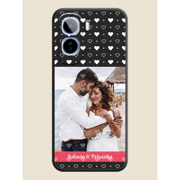 White Color Love Symbols with Text Design on Photo On Space Black Custom Soft Matte Mobile Back Cover - Vivo T5 Pro 5G White Color Love Symbols with Text Design on Photo On Space Black Custom Soft Matte Mobile Back Cover - Vivo T5 Pro 5G