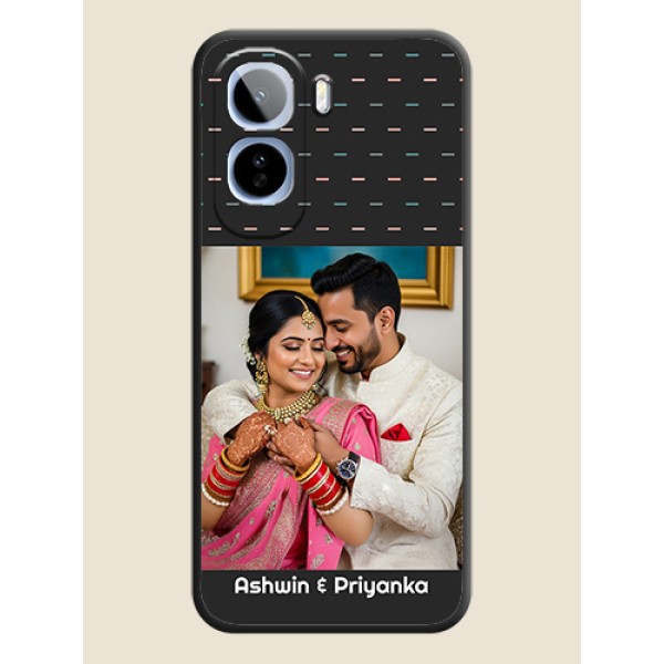 Line Pattern Design with Text On Space Black Custom Soft Matte Mobile Back Cover - Vivo T5 Pro 5G Line Pattern Design with Text On Space Black Custom Soft Matte Mobile Back Cover - Vivo T5 Pro 5G