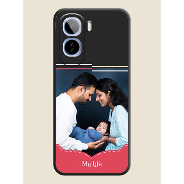 Classic Plain Design with Name On Space Black Custom Soft Matte Mobile Back Cover - Vivo T5 Pro 5G Classic Plain Design with Name On Space Black Custom Soft Matte Mobile Back Cover - Vivo T5 Pro 5G