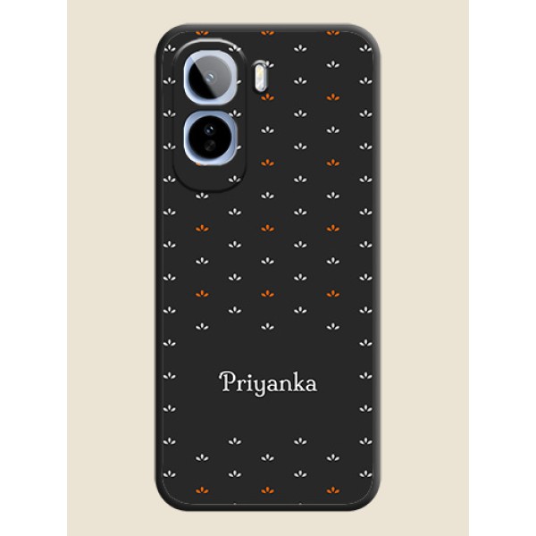 Simple Pattern With Custom Text On Space Black Custom Soft Matte Mobile Back Cover - Vivo T5 Pro 5G Simple Pattern With Custom Text On Space Black Custom Soft Matte Mobile Back Cover - Vivo T5 Pro 5G