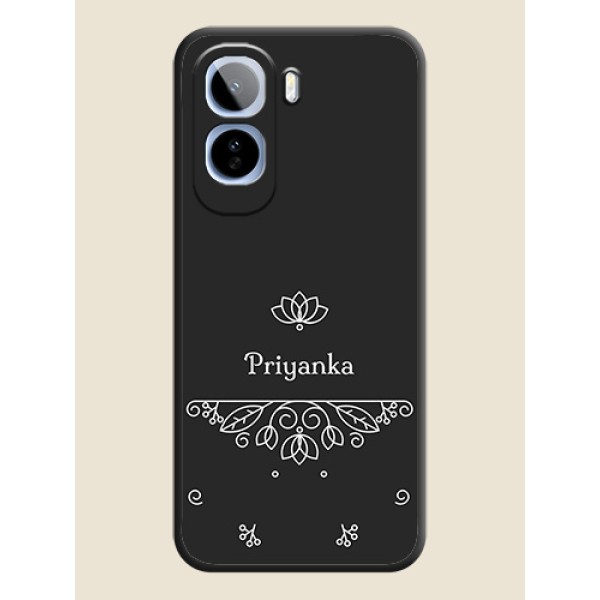 Lotus Garden Custom Text On Space Black Custom Soft Matte Mobile Back Cover - Vivo T5 Pro 5G Lotus Garden Custom Text On Space Black Custom Soft Matte Mobile Back Cover - Vivo T5 Pro 5G