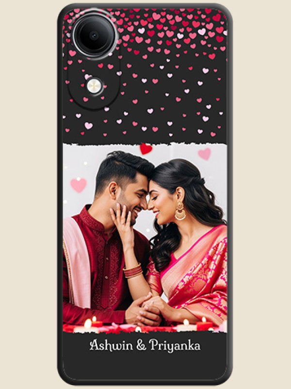 Fall in Love with Your Partner on Photo On Space Black Custom Soft Matte Mobile Back Cover - Vivo T5e 4G