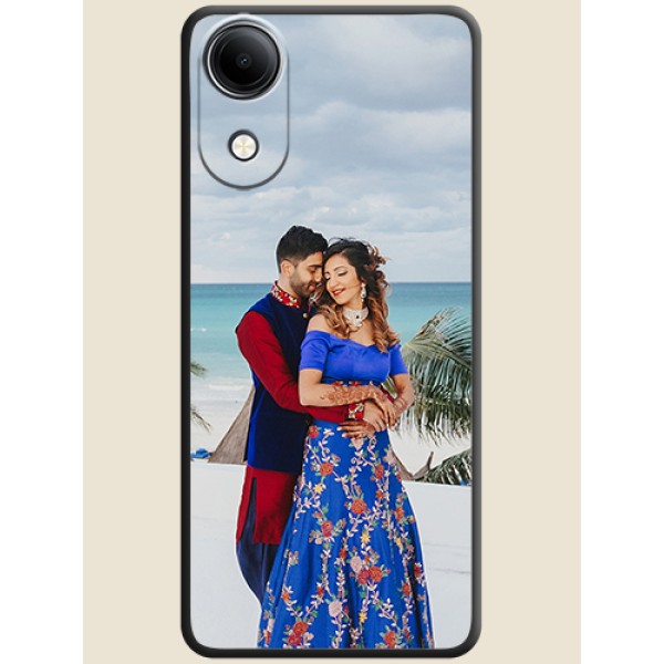 Full Single Pic Upload On Space Black Custom Soft Matte Mobile Back Cover - Vivo T5e 4G Full Single Pic Upload On Space Black Custom Soft Matte Mobile Back Cover - Vivo T5e 4G