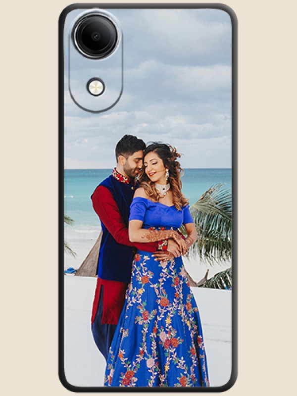 Full Single Pic Upload On Space Black Custom Soft Matte Mobile Back Cover - Vivo T5e 4G