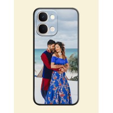 Full Single Pic Upload On Space Black Custom Soft Matte Mobile Back Cover - Vivo T5X 5G