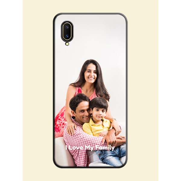 Full Single Pic Upload With Text On Space Black Personalized Soft Matte Phone Covers -Vivo V11 Pro Full Single Pic Upload With Text On Space Black Personalized Soft Matte Phone Covers -Vivo V11 Pro