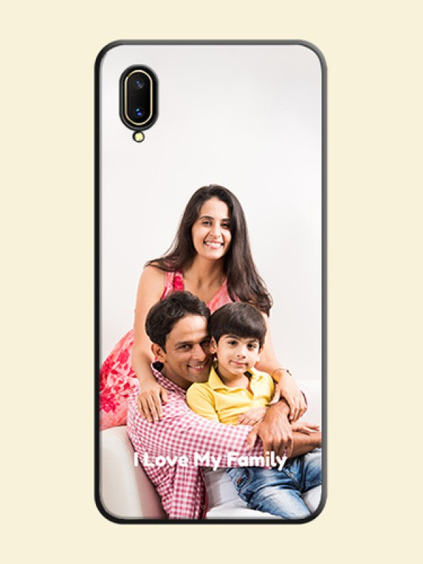 Full Single Pic Upload With Text On Space Black Personalized Soft Matte Phone Covers -Vivo V11 Pro