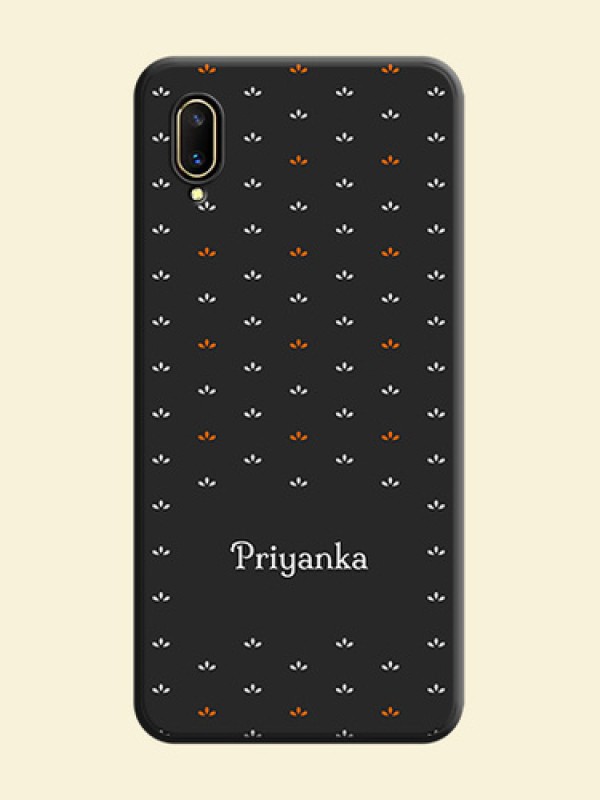 Simple Pattern With Custom Text On Space Black Personalized Soft Matte Phone Covers -Vivo V11 Pro