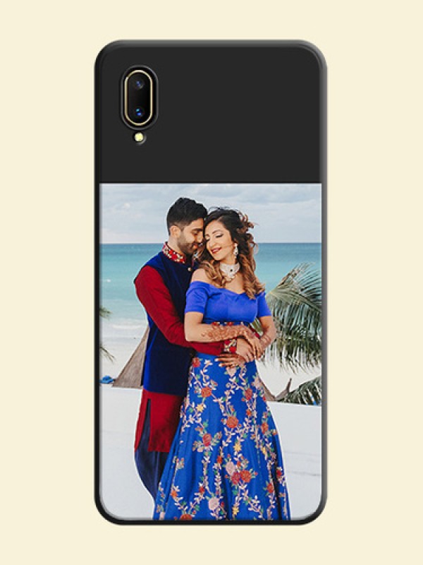 Image Upload With Space Black Color On Custom Soft Matte Mobile Back Cover - Vivo V11 Pro