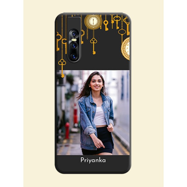 Decorative Design with Text on Space Black Custom Soft Matte Back Cover - Vivo V15 Pro Decorative Design with Text on Space Black Custom Soft Matte Back Cover - Vivo V15 Pro