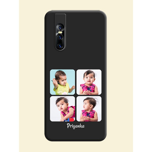 Floral Art with 6 Image Holder - Photo on Space Black Soft Matte Mobile Case - Vivo V15 Pro Floral Art with 6 Image Holder - Photo on Space Black Soft Matte Mobile Case - Vivo V15 Pro
