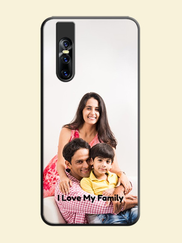 Full Single Pic Upload With Text On Space Black Personalized Soft Matte Phone Covers -Vivo V15 Pro