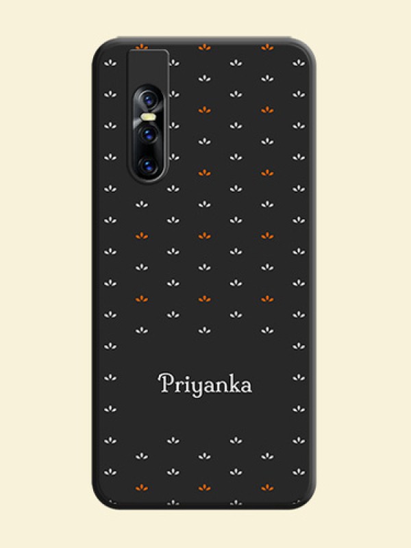 Simple Pattern With Custom Text On Space Black Personalized Soft Matte Phone Covers -Vivo V15 Pro