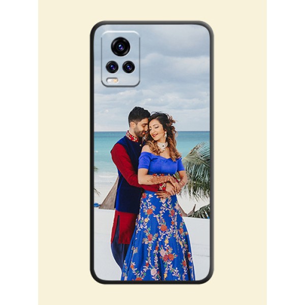 Full Single Pic Upload On Space Black Personalized Soft Matte Phone Covers -Vivo V20 Pro Full Single Pic Upload On Space Black Personalized Soft Matte Phone Covers -Vivo V20 Pro