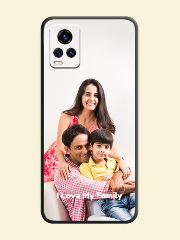 Full Single Pic Upload With Text On Space Black Personalized Soft Matte Phone Covers -Vivo V20 Pro