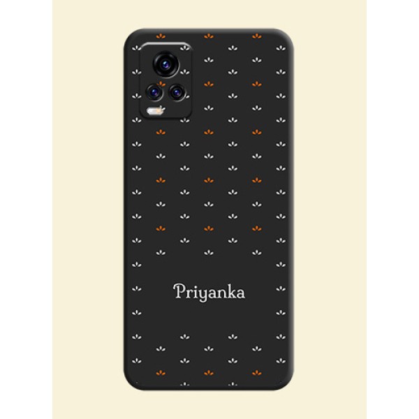 Simple Pattern With Custom Text On Space Black Personalized Soft Matte Phone Covers -Vivo V20 Pro Simple Pattern With Custom Text On Space Black Personalized Soft Matte Phone Covers -Vivo V20 Pro