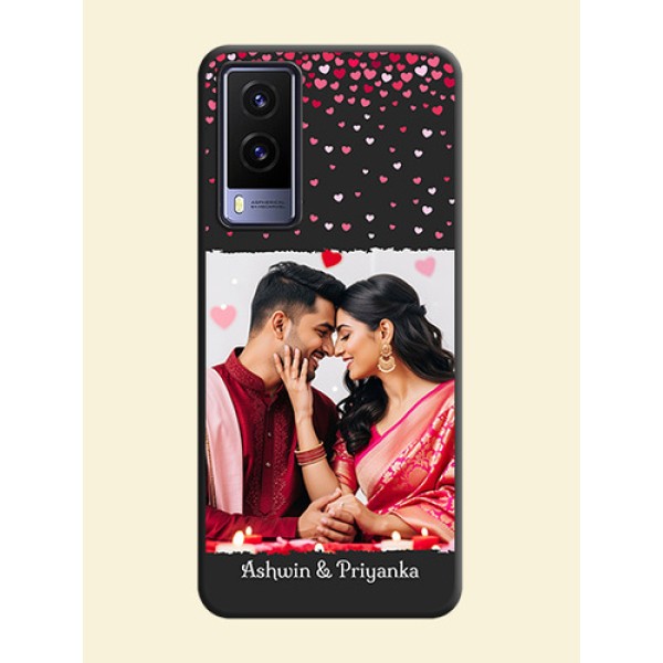Fall in Love with Your Partner on Photo on Space Black Soft Matte Phone Cover - Vivo V21E 5G Fall in Love with Your Partner on Photo on Space Black Soft Matte Phone Cover - Vivo V21E 5G