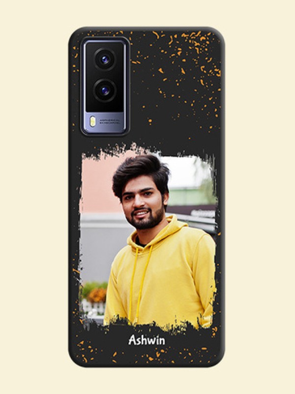 Spray Free Design on Photo on Space Black Soft Matte Phone Cover - Vivo V21E 5G