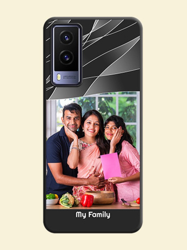 Mixed Wave Lines on Photo on Space Black Soft Matte Mobile Cover - Vivo V21E 5G