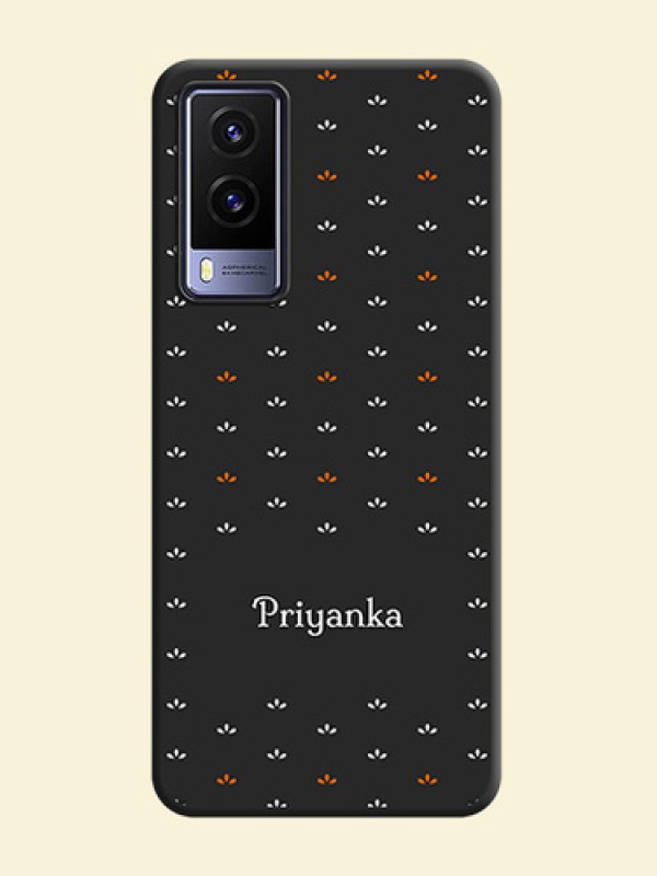 Simple Pattern With Custom Text On Space Black Personalized Soft Matte Phone Covers -Vivo V21E 5G