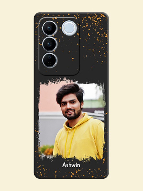 Spray Free Design on Photo on Space Black Soft Matte Phone Cover - Vivo V27 Pro
