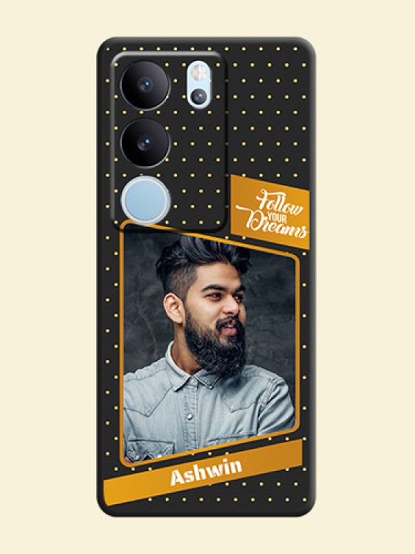 Follow Your Dreams with White Dots On Space Black Custom Soft Matte Mobile Back Cover - Vivo V29 Pro 5G