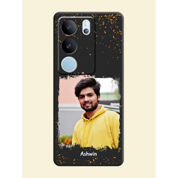 Spray Free Design on Photo On Space Black Custom Soft Matte Mobile Back Cover - Vivo V29 Pro 5G Spray Free Design on Photo On Space Black Custom Soft Matte Mobile Back Cover - Vivo V29 Pro 5G