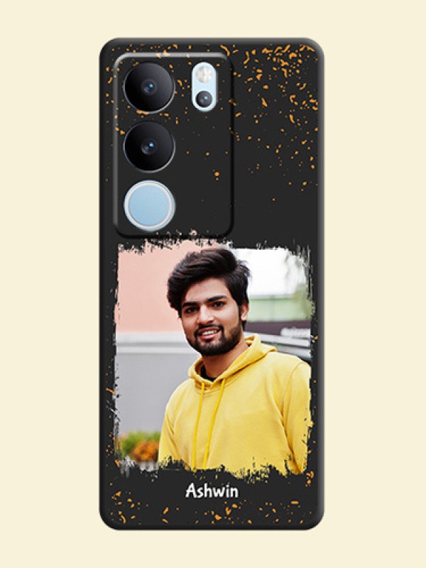 Spray Free Design on Photo On Space Black Custom Soft Matte Mobile Back Cover - Vivo V29 Pro 5G