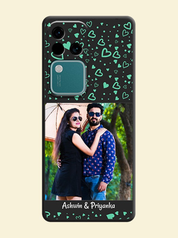Sea Green Indefinite Love Pattern - Photo on Space Black Soft Matte Mobile Cover - Vivo V30 Pro 5G