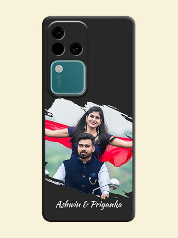 Grunge Brush Strokes - Photo on Space Black Soft Matte Back Cover - Vivo V30 Pro 5G