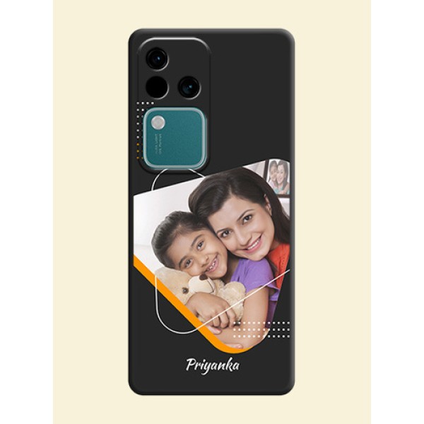 Yellow Triangle - Photo on Space Black Soft Matte Phone Cover - Vivo V30 Pro 5G Yellow Triangle - Photo on Space Black Soft Matte Phone Cover - Vivo V30 Pro 5G