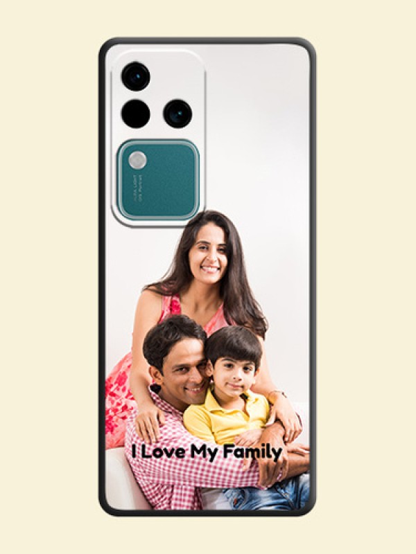 Full Single Pic Upload With Text On Space Black Personalized Soft Matte Phone Covers - Vivo V30 Pro 5G
